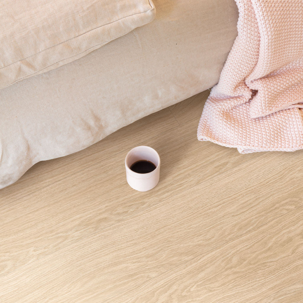 Quick-Step Alpha Bloom – Pure Oak Blush LVT Flooring (AVMPU40097) - Premium Alpha Bloom collection featuring oak luxury vinyl tile flooring with waterproof technology and easy click-fit installation