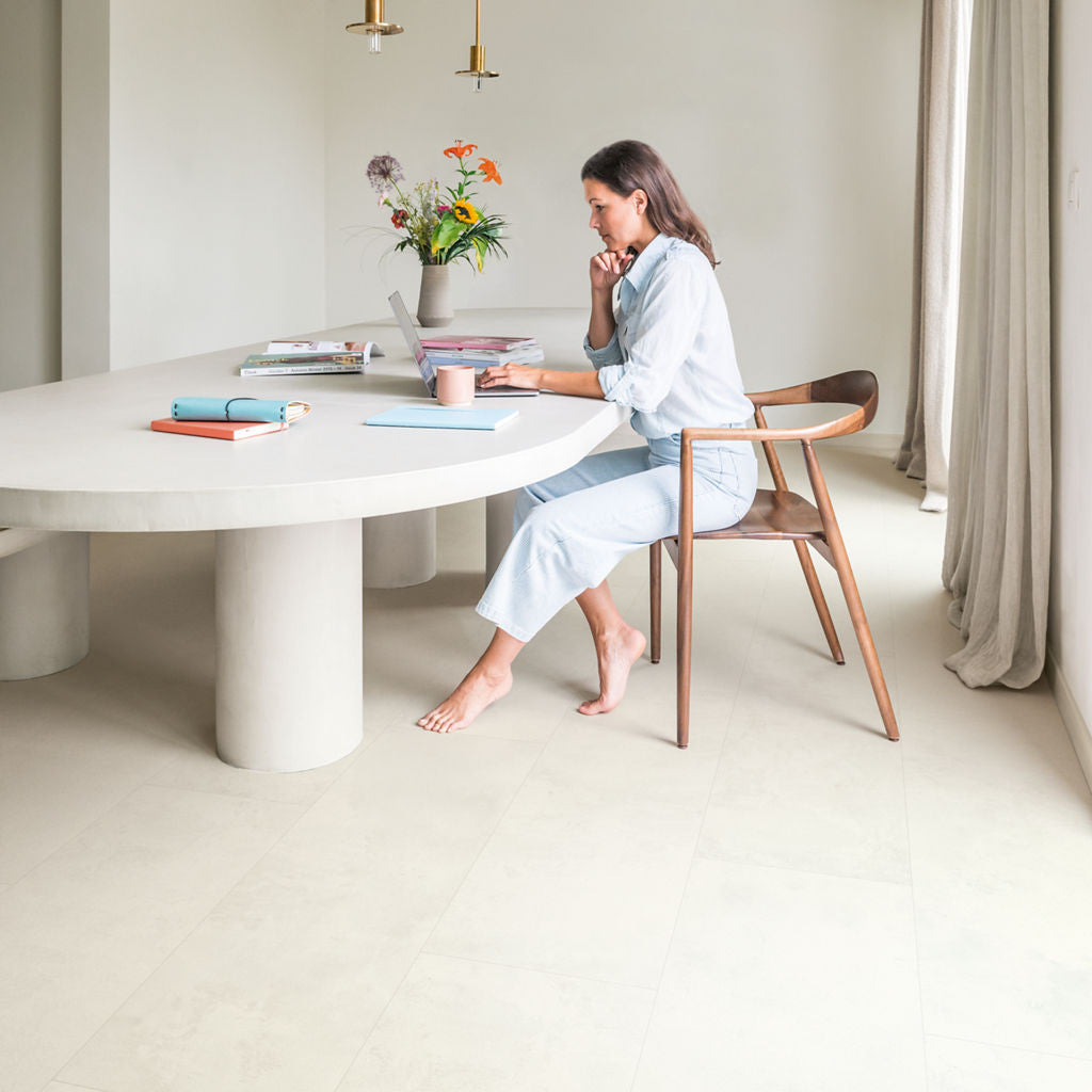 Quick‑Step Muse Chalk MUS5487 8mm Laminate Flooring (MUS5487) - Premium Quick-Step collection featuring luxury vinyl tile flooring with waterproof technology and easy click-fit installation