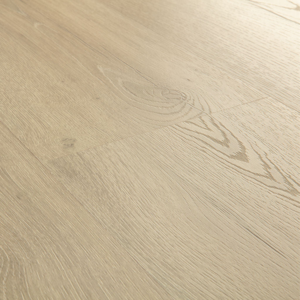 Quick-Step Classic Sandy Beige Oak CLM5791 8mm Laminate Flooring (CLM5791) - Premium Quick-Step collection featuring beige luxury vinyl tile flooring with waterproof technology and easy click-fit installation