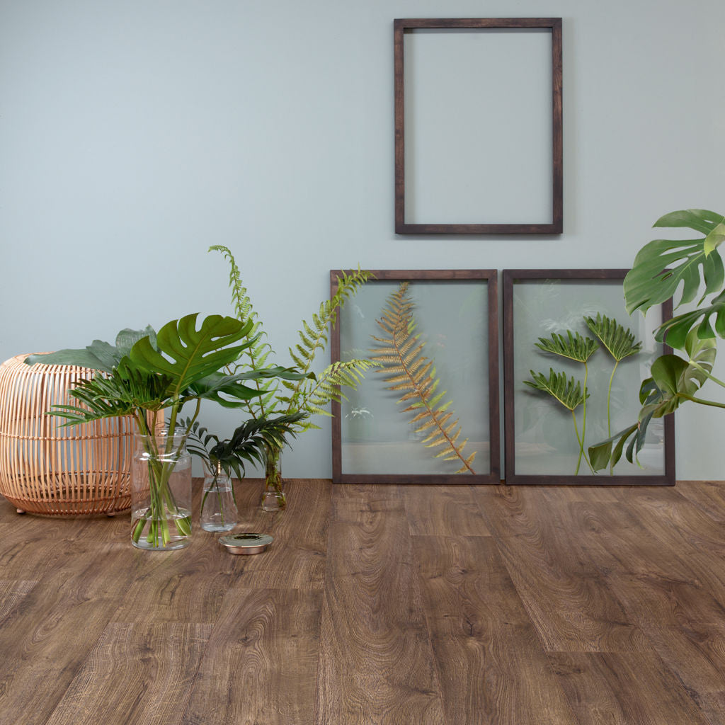 Quick-Step Alpha Bloom – Autumn Oak Chocolate LVT Flooring (AVMPU40199) - Premium Alpha Bloom collection featuring oak luxury vinyl tile flooring with waterproof technology and easy click-fit installation
