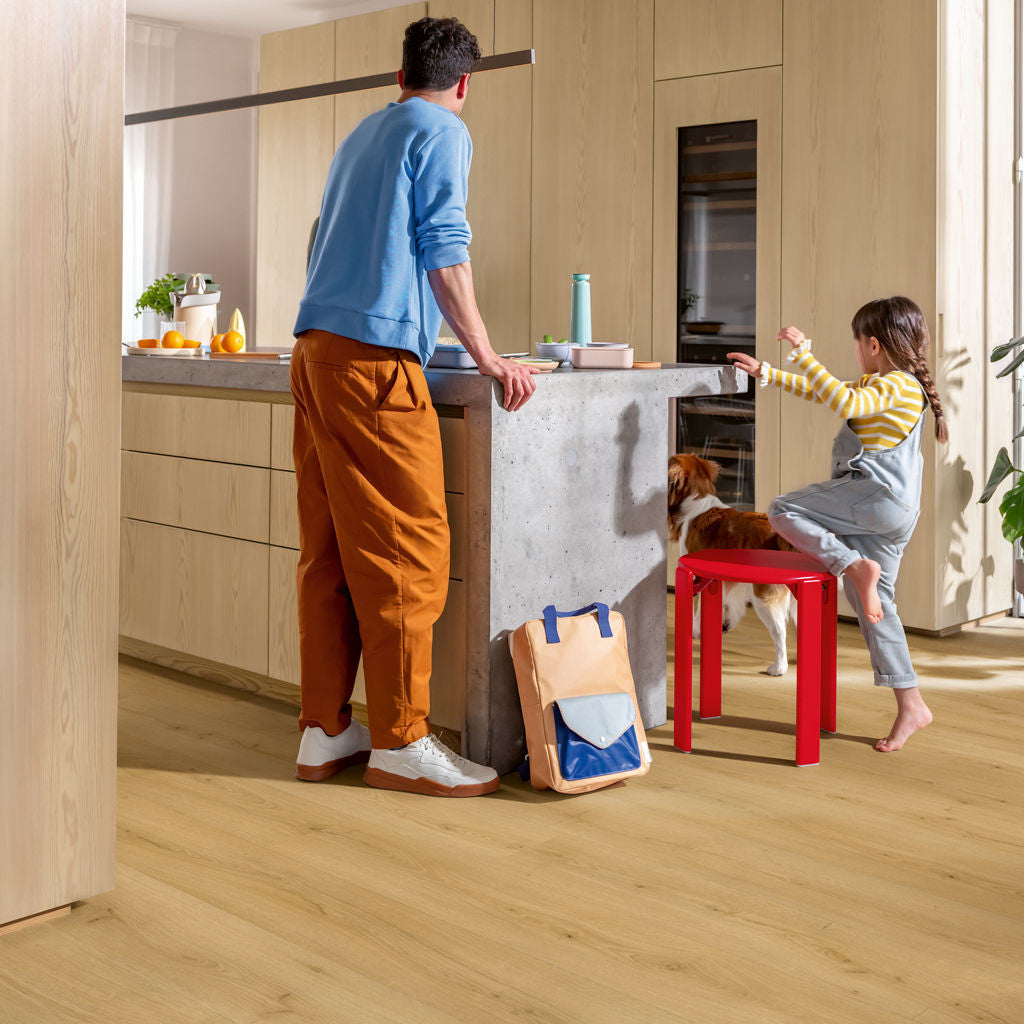 Quick-Step Alpha Bloom – Botanic Oak Honey LVT Flooring (AVMPU40318) - Premium Alpha Bloom collection featuring oak luxury vinyl tile flooring with waterproof technology and easy click-fit installation