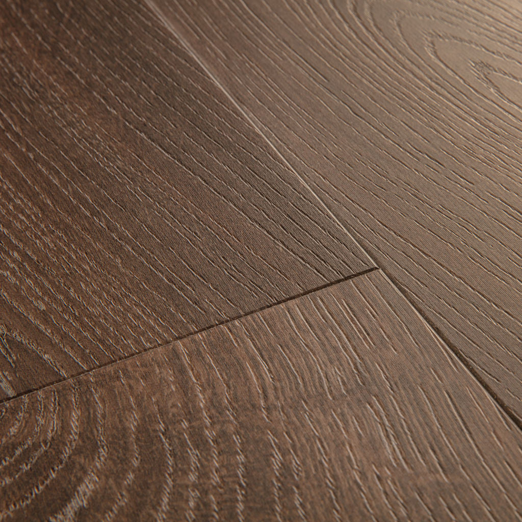 Quick-Step Alpha Bloom – Autumn Oak Chocolate LVT Flooring (AVMPU40199) - Premium Alpha Bloom collection featuring oak luxury vinyl tile flooring with waterproof technology and easy click-fit installation