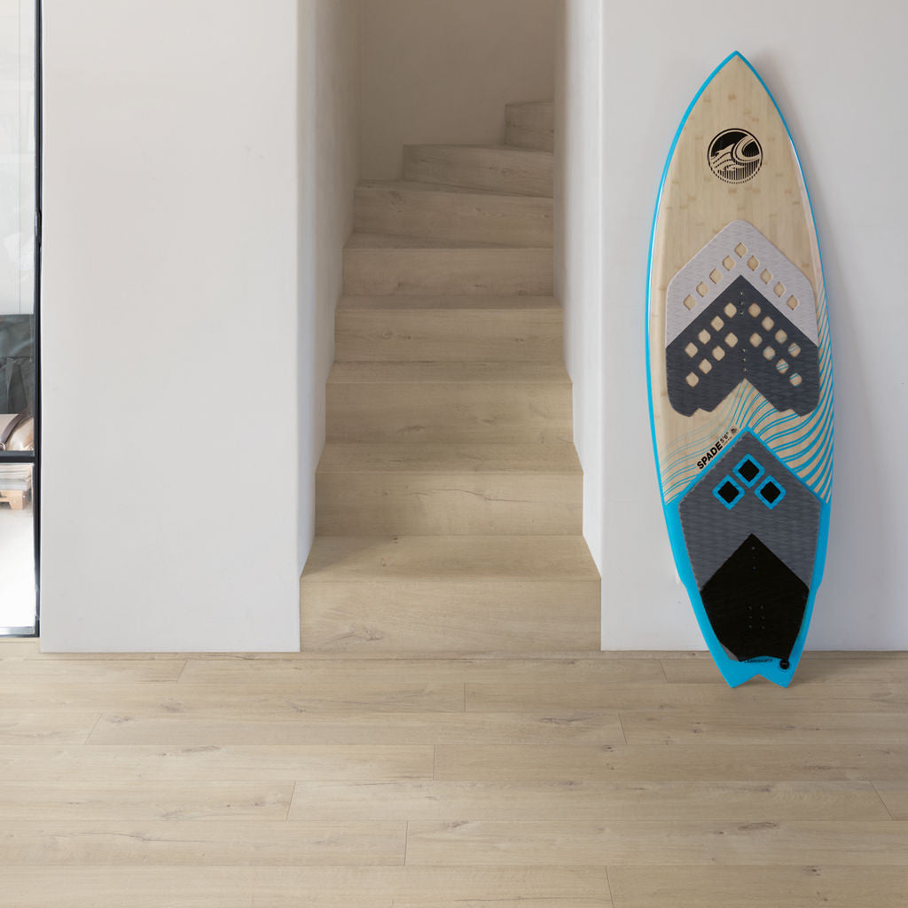 Quick‑Step Impressive Soft Oak Medium 8mm Laminate Flooring (IM1856) - Premium Impressive collection featuring oak luxury vinyl tile flooring with waterproof technology and easy click-fit installation