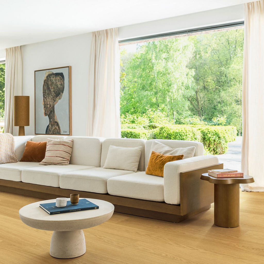 Quick-Step Capture Natural Varnished Oak SIG4749 9mm Laminate Flooring (SIG4749) - Premium Quick-Step collection featuring natural luxury vinyl tile flooring with waterproof technology and easy click-fit installation