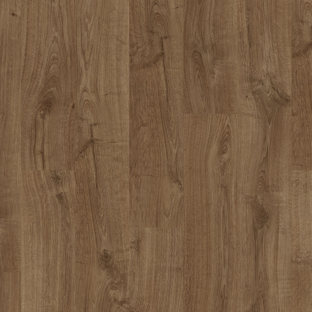 Quick-Step Eligna Newcastle Oak Brown 8mm Laminate Flooring (EL3582) - Premium Quick-Step collection featuring oak luxury vinyl tile flooring with waterproof technology and easy click-fit installation