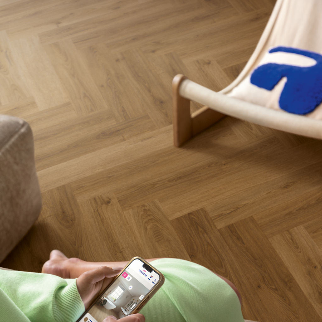 Quick-Step Alpha Vinyl Ciro Botanic Caramel Oak AVHBU40364 - Premium Quick-Step collection featuring oak luxury vinyl tile flooring with waterproof technology and easy click-fit installation