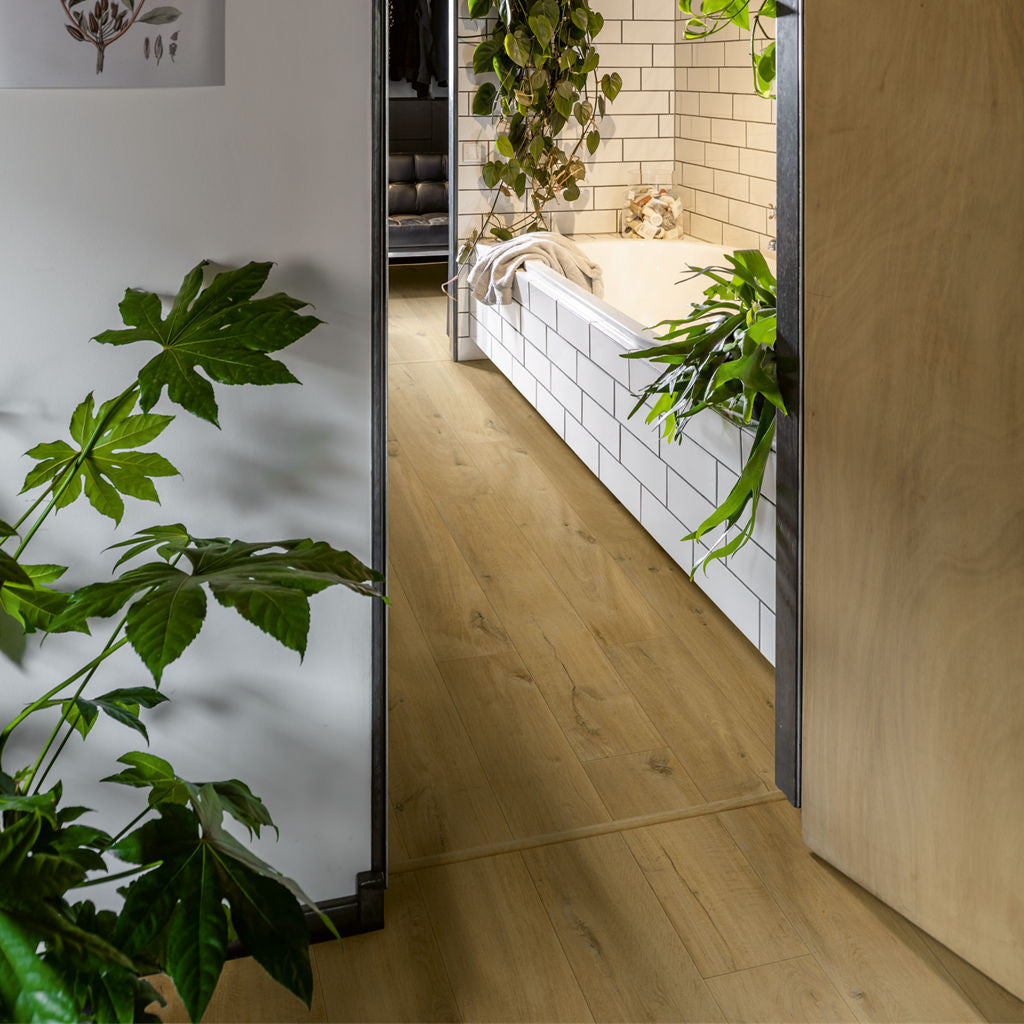 Quick-Step Impressive Ultra Soft Oak Natural IMU1855 12mm Laminate Flooring 9.5mm Laminate Flooring (IMU1855) - Premium Impressive collection featuring oak luxury vinyl tile flooring with waterproof technology and easy click-fit installation