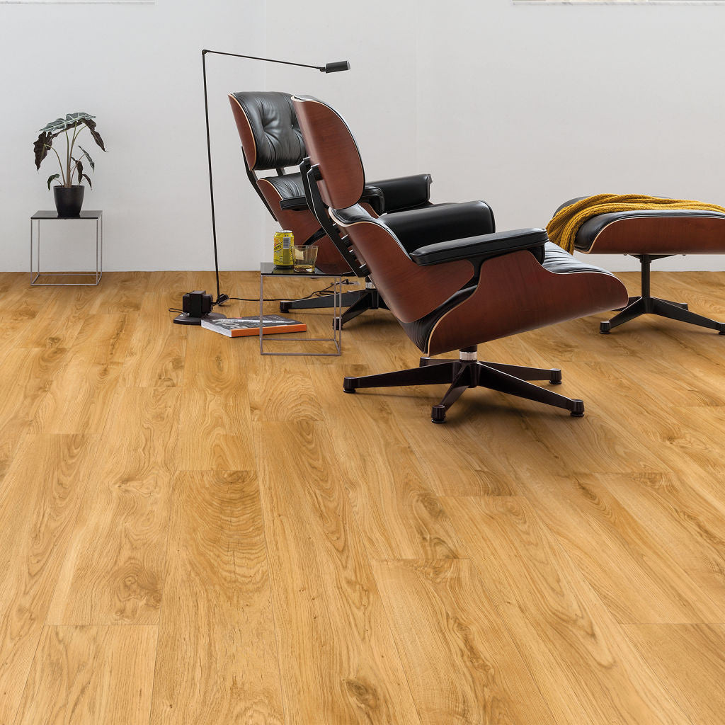 Quick-Step Alpha Vinyl Blos – Classic Oak Natural Rigid Vinyl Flooring (AVSPU40023) - Premium Quick-Step collection featuring oak luxury vinyl tile flooring with waterproof technology and easy click-fit installation