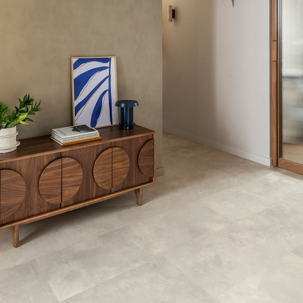 Quick‑Step Muse Stained Concrete MUS5491 8mm Laminate Flooring (MUS5491) - Premium Quick-Step collection featuring luxury vinyl tile flooring with waterproof technology and easy click-fit installation