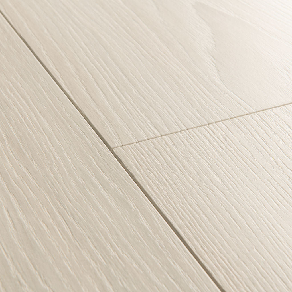 Quick-Step Capture White Premium Oak SIG4757 9mm Laminate Flooring (SIG4757) - Premium Quick-Step collection featuring white luxury vinyl tile flooring with waterproof technology and easy click-fit installation