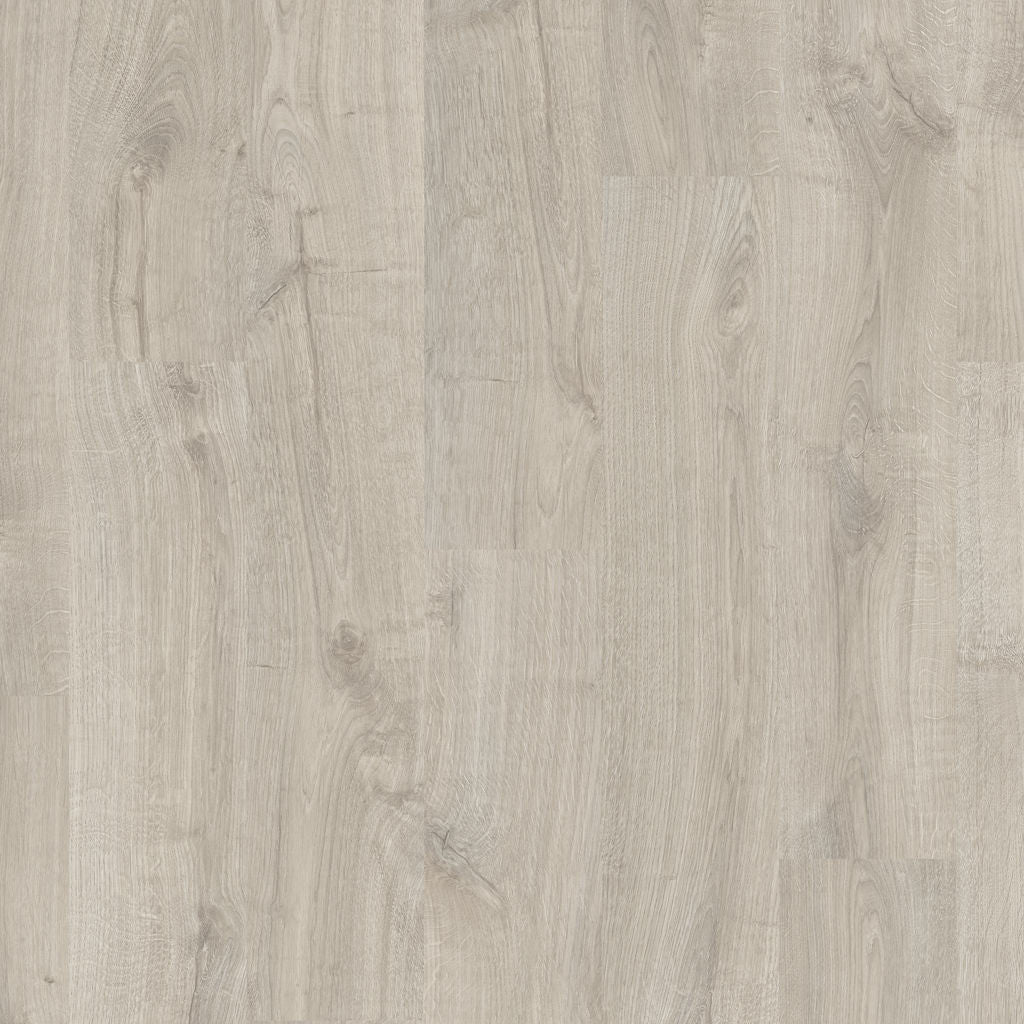 Quick-Step Eligna Newcastle Oak Grey 8mm Laminate Flooring (EL3580) - Premium Quick-Step collection featuring oak luxury vinyl tile flooring with waterproof technology and easy click-fit installation