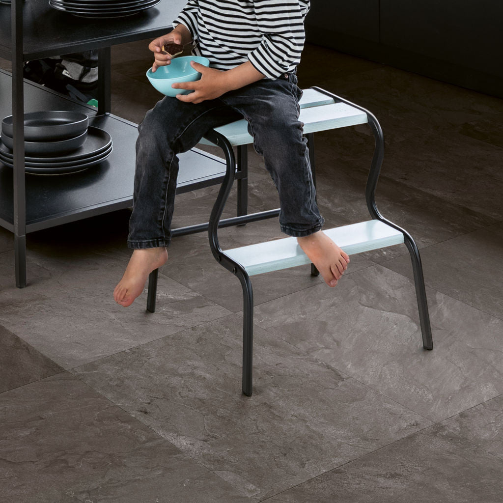 Quick‑Step Muse Grey Slate MUS5493 8mm Laminate Flooring (MUS5493) - Premium Quick-Step collection featuring grey luxury vinyl tile flooring with waterproof technology and easy click-fit installation
