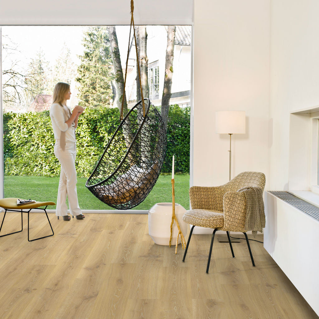 Quick-Step Creo Tennessee Oak Natural CRH3180 7mm Laminate Flooring (CRH3180) - Premium Quick-Step collection featuring oak luxury vinyl tile flooring with waterproof technology and easy click-fit installation