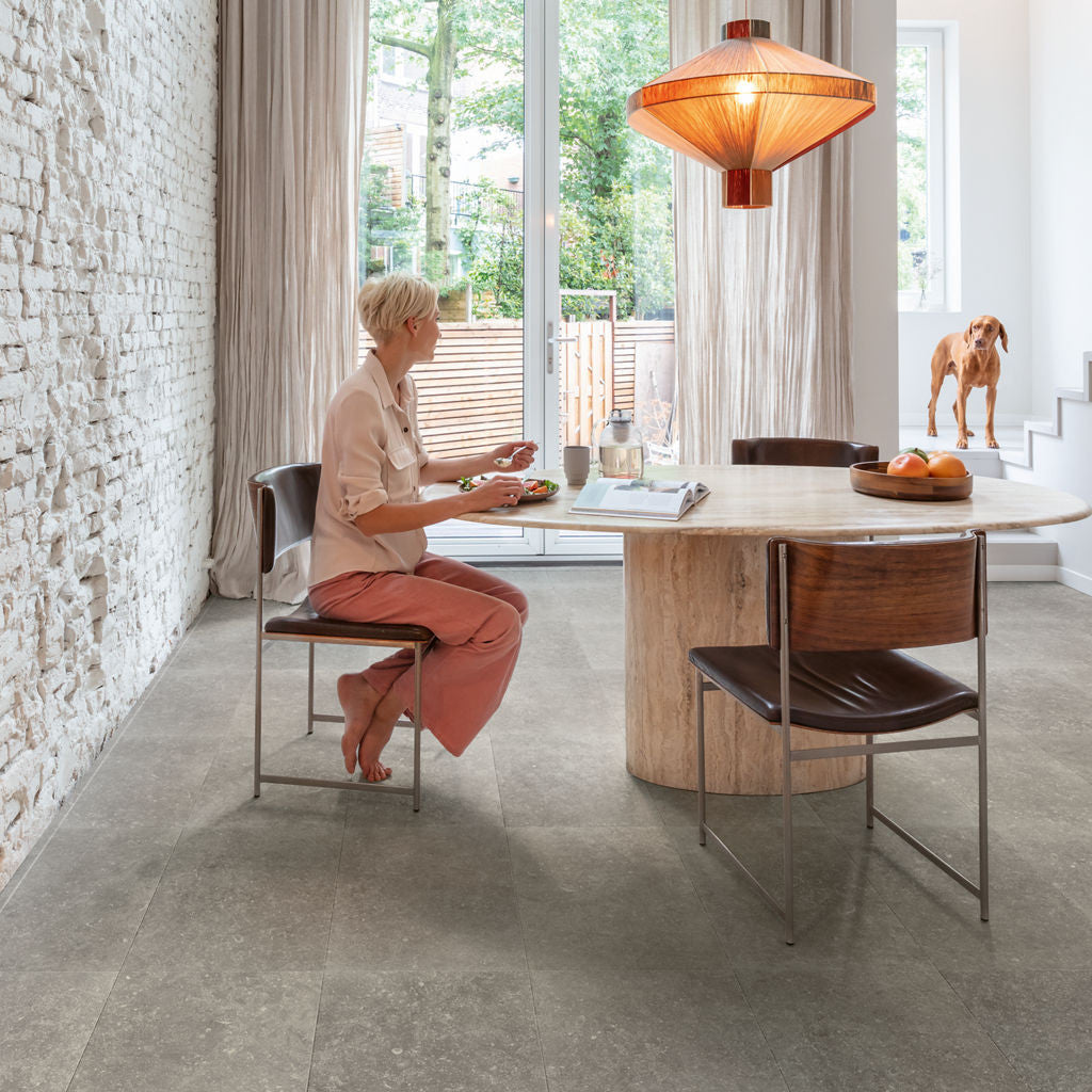 Quick‑Step Muse Dusky Bluestone MUS5485 8mm Laminate Flooring (MUS5485) - Premium Quick-Step collection featuring luxury vinyl tile flooring with waterproof technology and easy click-fit installation
