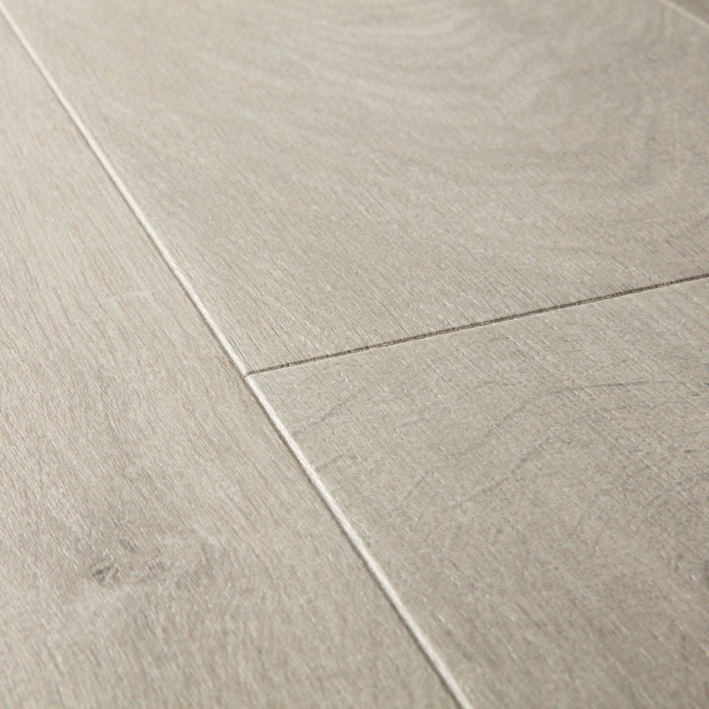 Quick-Step Impressive Ultra Soft Oak Grey IMU3558 12mm Laminate Flooring 9.5mm Laminate Flooring (IMU3558) - Premium Impressive collection featuring oak luxury vinyl tile flooring with waterproof technology and easy click-fit installation