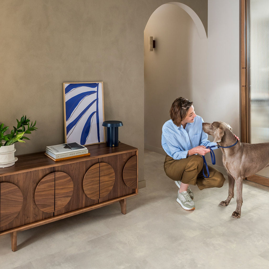 Quick‑Step Muse Stained Concrete MUS5491 8mm Laminate Flooring (MUS5491) - Premium Quick-Step collection featuring luxury vinyl tile flooring with waterproof technology and easy click-fit installation