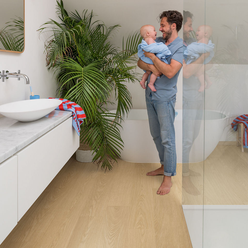 Quick-Step Alpha Vinyl Blos – Gingerbread Oak Rigid Vinyl Flooring (AVSPU40278) - Premium Quick-Step collection featuring oak luxury vinyl tile flooring with waterproof technology and easy click-fit installation