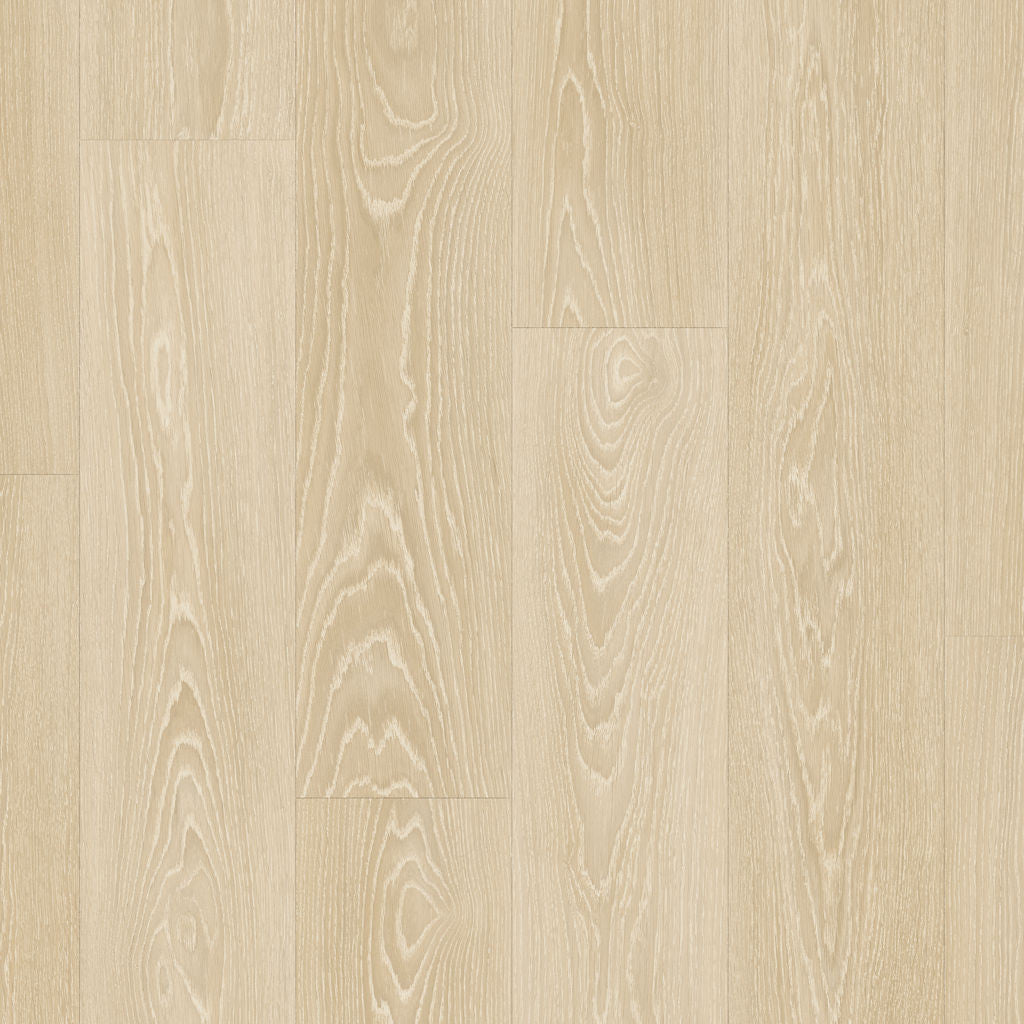 Quick-Step Classic Frosty Beige Oak CLM5799 7mm Laminate Flooring (CLM5799) - Premium Quick-Step collection featuring beige luxury vinyl tile flooring with waterproof technology and easy click-fit installation