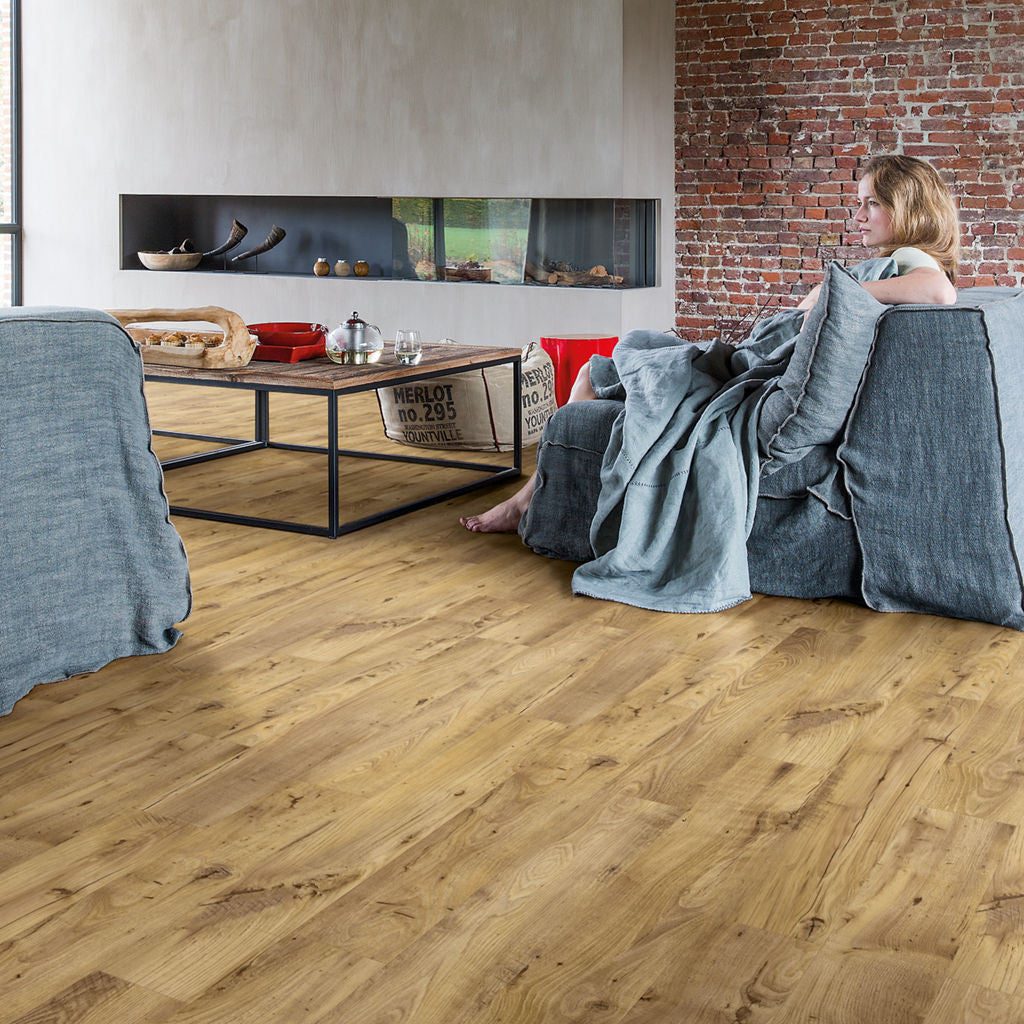 Quick-Step Alpha Vinyl Blos – Vintage Chestnut Natural Rigid Vinyl Flooring (AVSPU40029) - Premium Quick-Step collection featuring natural luxury vinyl tile flooring with waterproof technology and easy click-fit installation