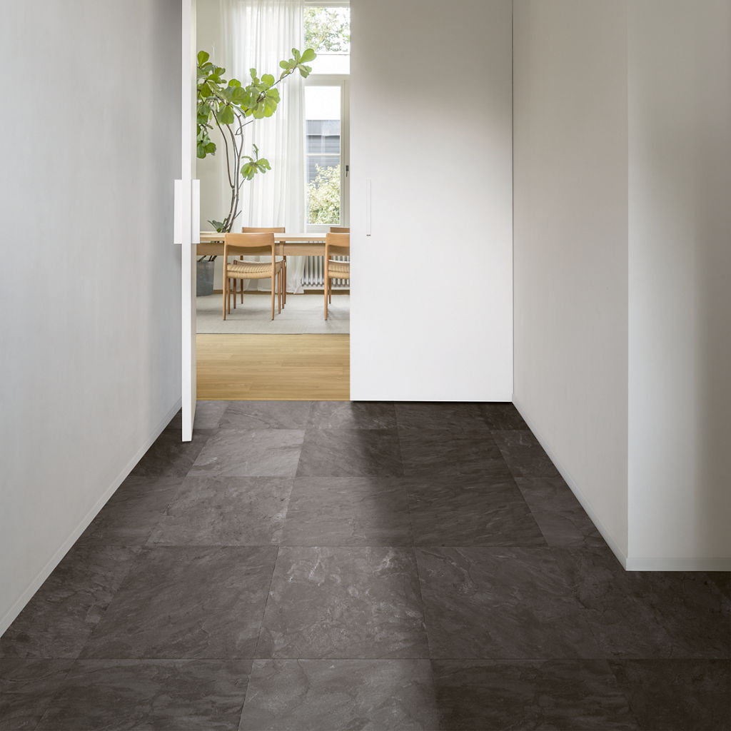 Quick‑Step Muse Grey Slate MUS5493 8mm Laminate Flooring (MUS5493) - Premium Quick-Step collection featuring grey luxury vinyl tile flooring with waterproof technology and easy click-fit installation