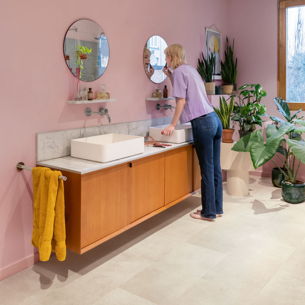 Quick-Step Alpha Vinyl Oro Coral Rock AVSTU40232 - Premium Quick-Step collection featuring luxury vinyl tile flooring with waterproof technology and easy click-fit installation