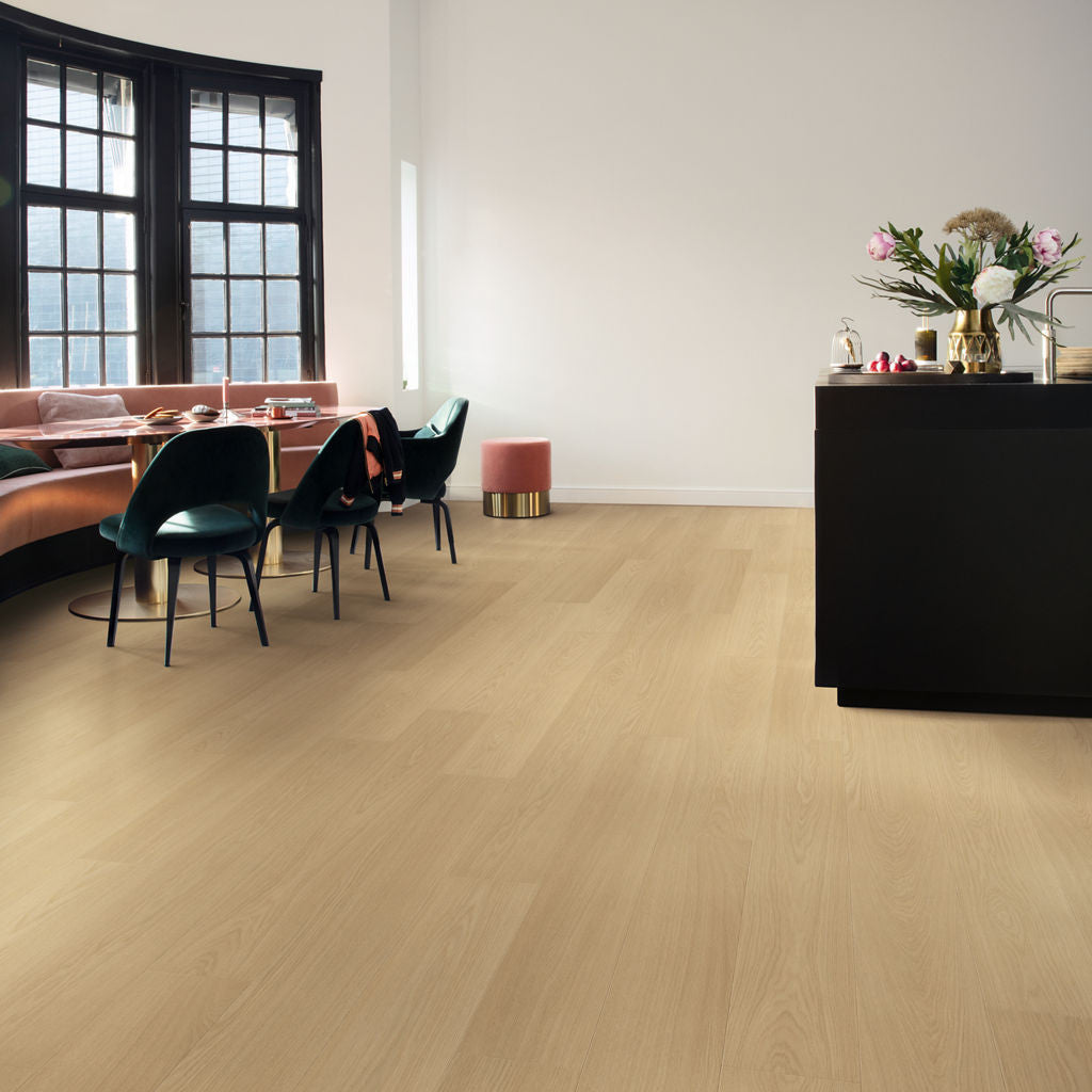 Quick-Step Capture Beige Varnished Oak SIG4750 9mm Laminate Flooring (SIG4750) - Premium Quick-Step collection featuring beige luxury vinyl tile flooring with waterproof technology and easy click-fit installation