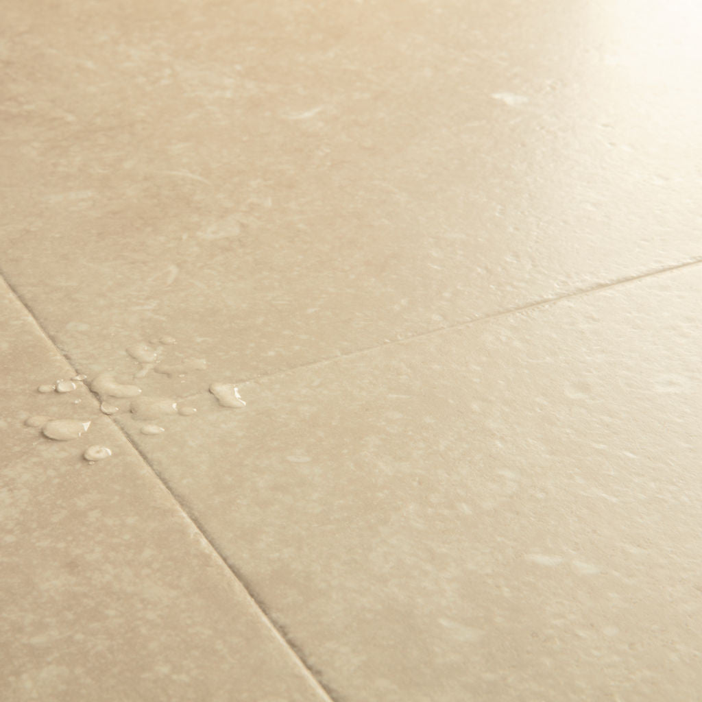 Quick‑Step Muse Limestone MUS5486 8mm Laminate Flooring (MUS5486) - Premium Quick-Step collection featuring luxury vinyl tile flooring with waterproof technology and easy click-fit installation
