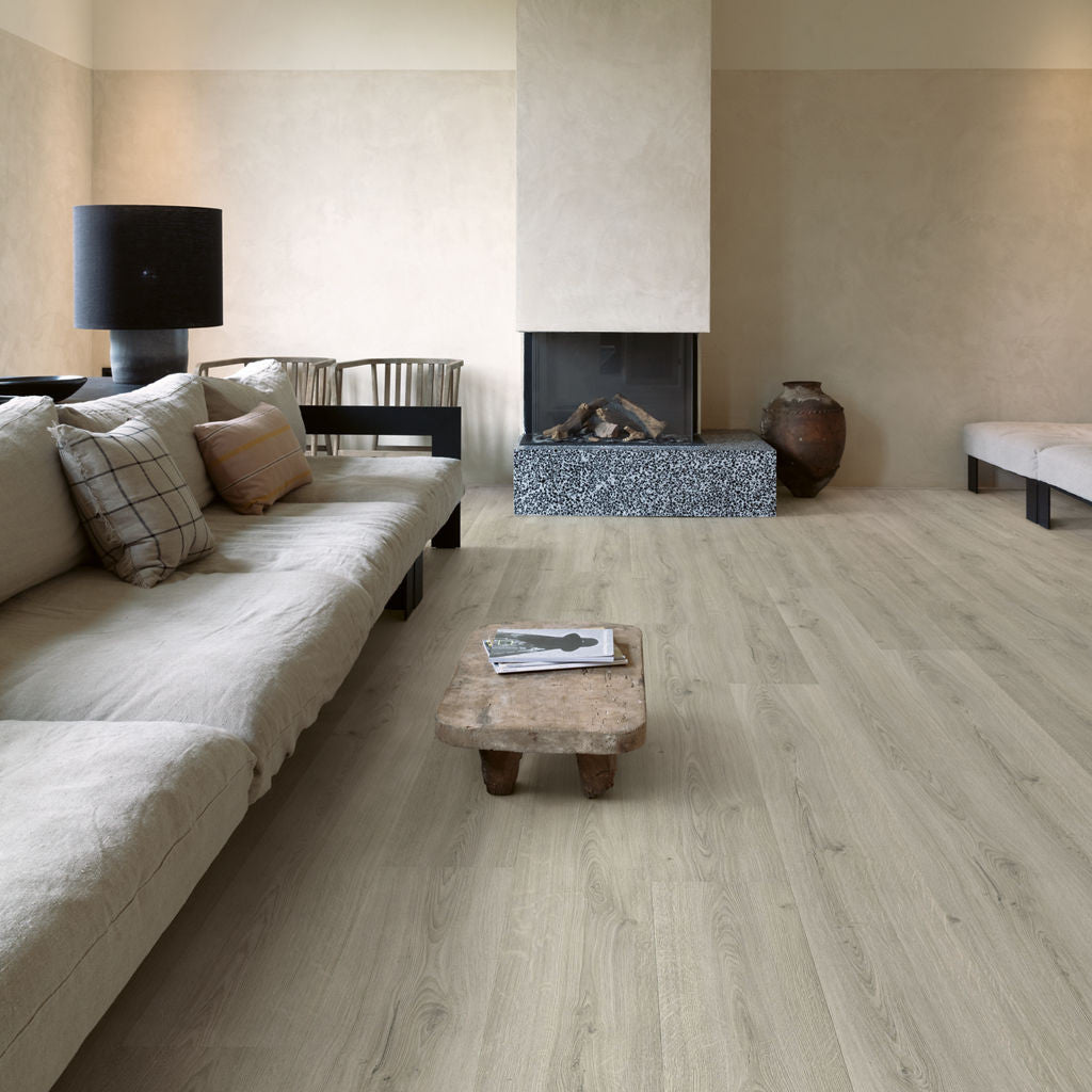 Quick-Step Alpha Bloom – Botanic Grey LVT Flooring (AVMPU40237) - Premium Alpha Bloom collection featuring grey luxury vinyl tile flooring with waterproof technology and easy click-fit installation