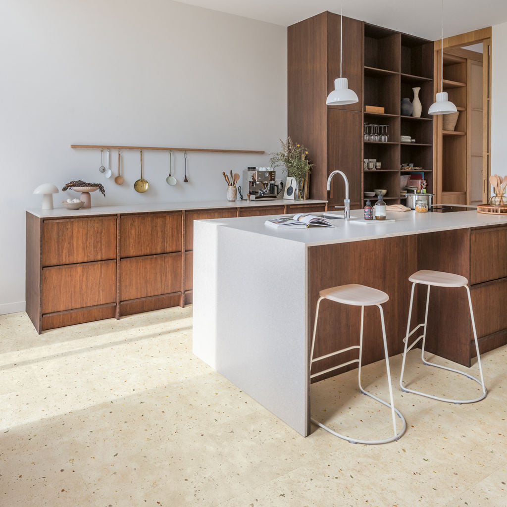 Quick‑Step Muse Botanic Concrete MUS5494 8mm Laminate Flooring (MUS5494) - Premium Quick-Step collection featuring luxury vinyl tile flooring with waterproof technology and easy click-fit installation