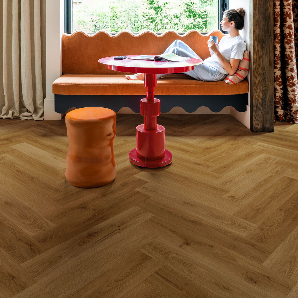 Quick-Step Alpha Vinyl Ciro Botanic Caramel Oak AVHBU40364 - Premium Quick-Step collection featuring oak luxury vinyl tile flooring with waterproof technology and easy click-fit installation
