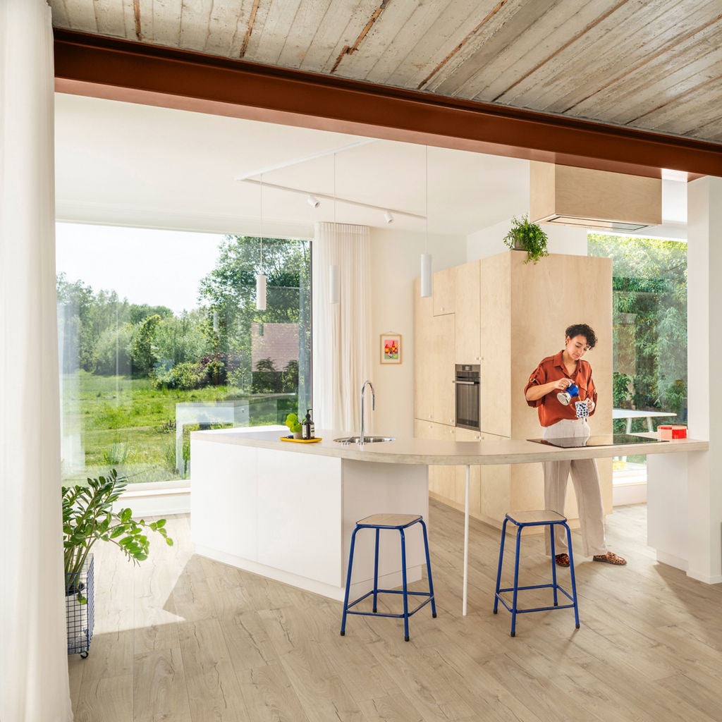 Quick-Step Impressive Ultra Classic Oak Beige IMU1847 12mm Laminate Flooring 9.5mm Laminate Flooring (IMU1847) - Premium Impressive collection featuring oak luxury vinyl tile flooring with waterproof technology and easy click-fit installation