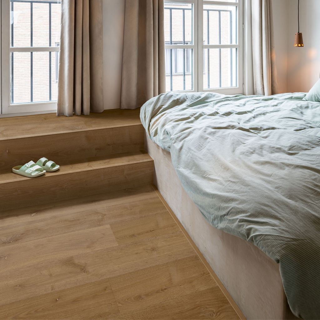 Quick-Step Alpha Bloom – Elegant Oak Fumed LVT Flooring (AVMPU40317) - Premium Alpha Bloom collection featuring oak luxury vinyl tile flooring with waterproof technology and easy click-fit installation