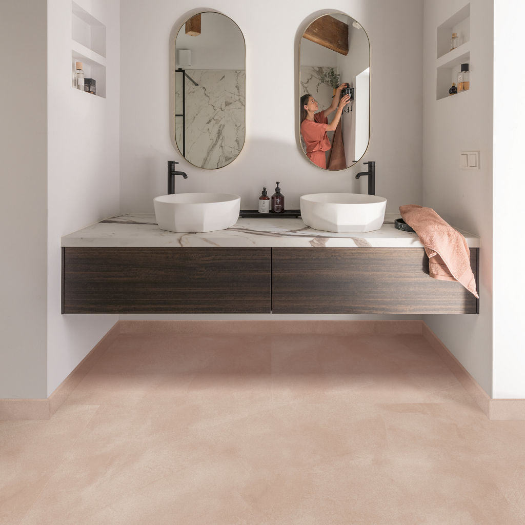 Quick-Step Alpha Vinyl Illume Soft Blush AVMTU40333 - Premium Quick-Step collection featuring luxury vinyl tile flooring with waterproof technology and easy click-fit installation