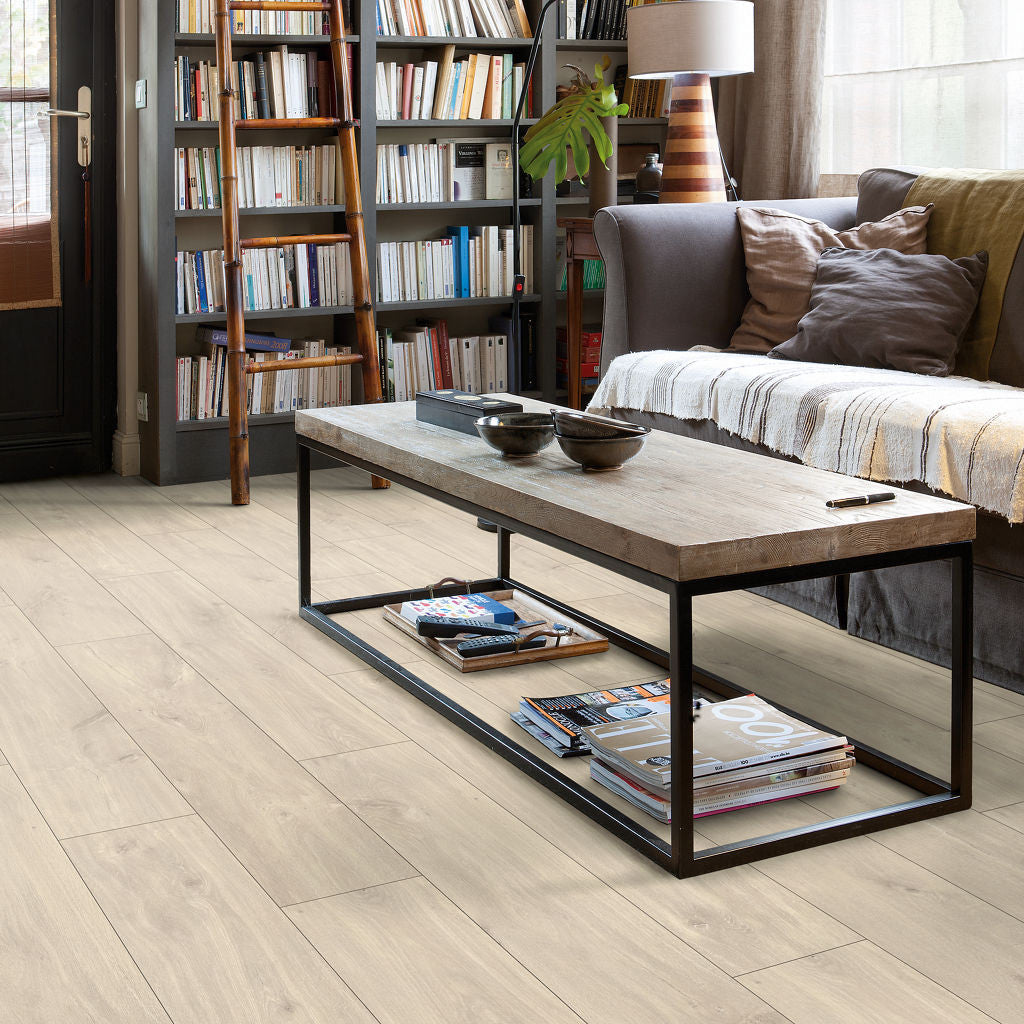 Quick-Step Classic Havana Oak Natural CLM1655 7mm Laminate Flooring (CLM1655) - Premium Quick-Step collection featuring oak luxury vinyl tile flooring with waterproof technology and easy click-fit installation
