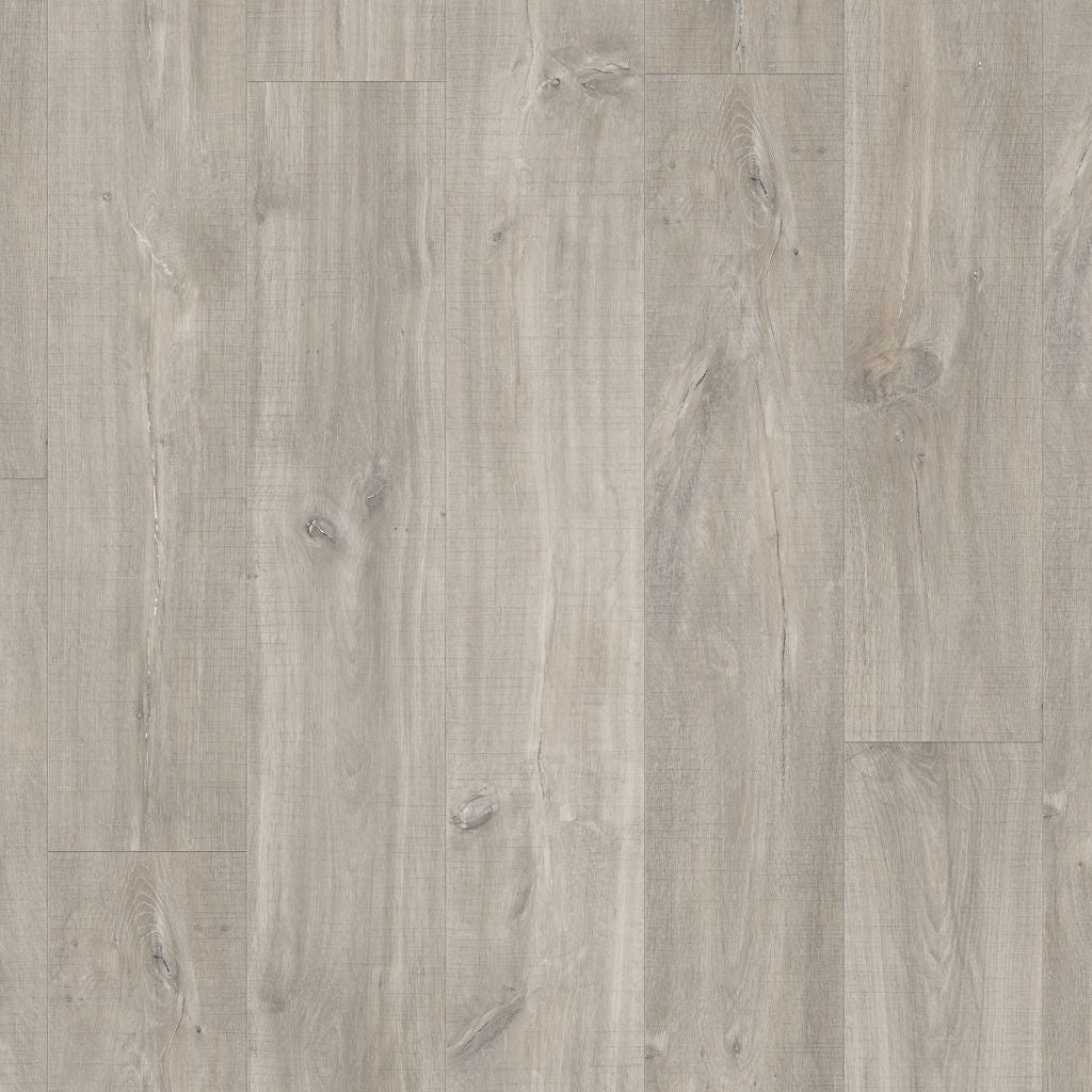 Quick-Step Alpha Vinyl Blos – Canyon Oak Grey With Saw Cuts Rigid Vinyl Flooring (AVSPU40030) - Premium Quick-Step collection featuring oak luxury vinyl tile flooring with waterproof technology and easy click-fit installation