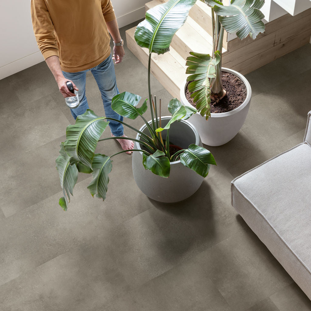 Quick-Step Alpha Vinyl Illume Cloudy Concrete AVMTU40273 - Premium Quick-Step collection featuring luxury vinyl tile flooring with waterproof technology and easy click-fit installation
