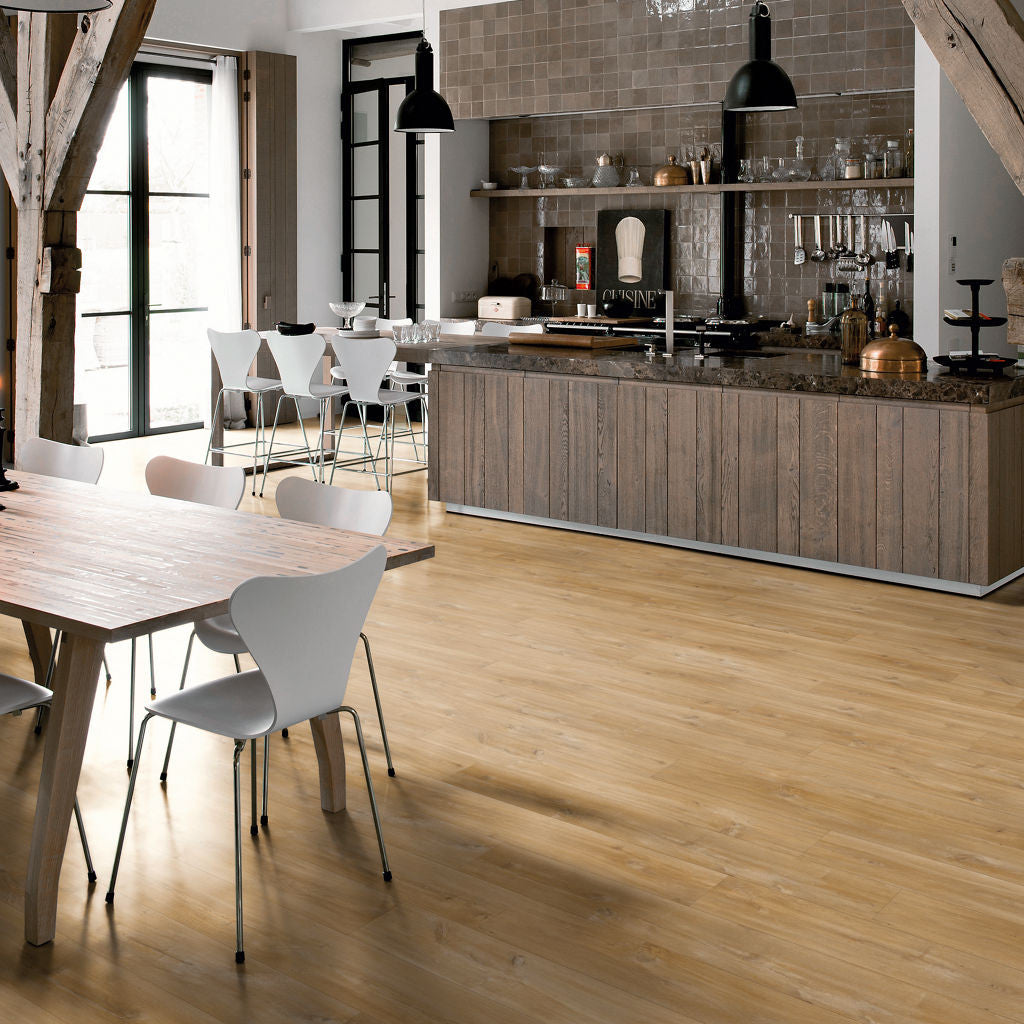 Quick-Step Alpha Vinyl Blos – Canyon Oak Natural Rigid Vinyl Flooring (AVSPU40039) - Premium Quick-Step collection featuring oak luxury vinyl tile flooring with waterproof technology and easy click-fit installation