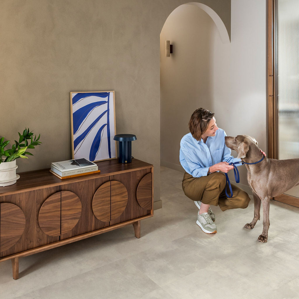 Quick‑Step Muse Stained Concrete MUS5491 8mm Laminate Flooring (MUS5491) - Premium Quick-Step collection featuring luxury vinyl tile flooring with waterproof technology and easy click-fit installation