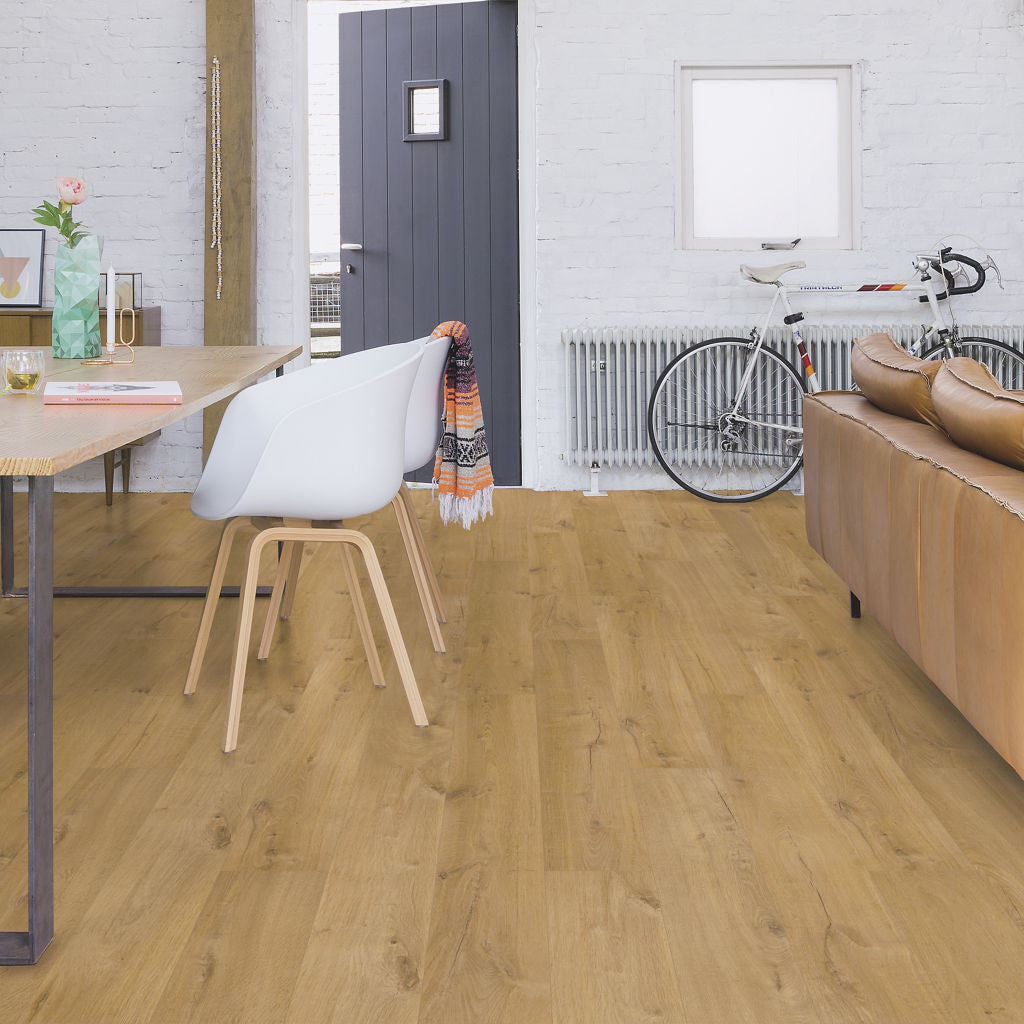 Quick-Step Impressive Ultra Soft Oak Natural IMU1855 12mm Laminate Flooring 9.5mm Laminate Flooring (IMU1855) - Premium Impressive collection featuring oak luxury vinyl tile flooring with waterproof technology and easy click-fit installation