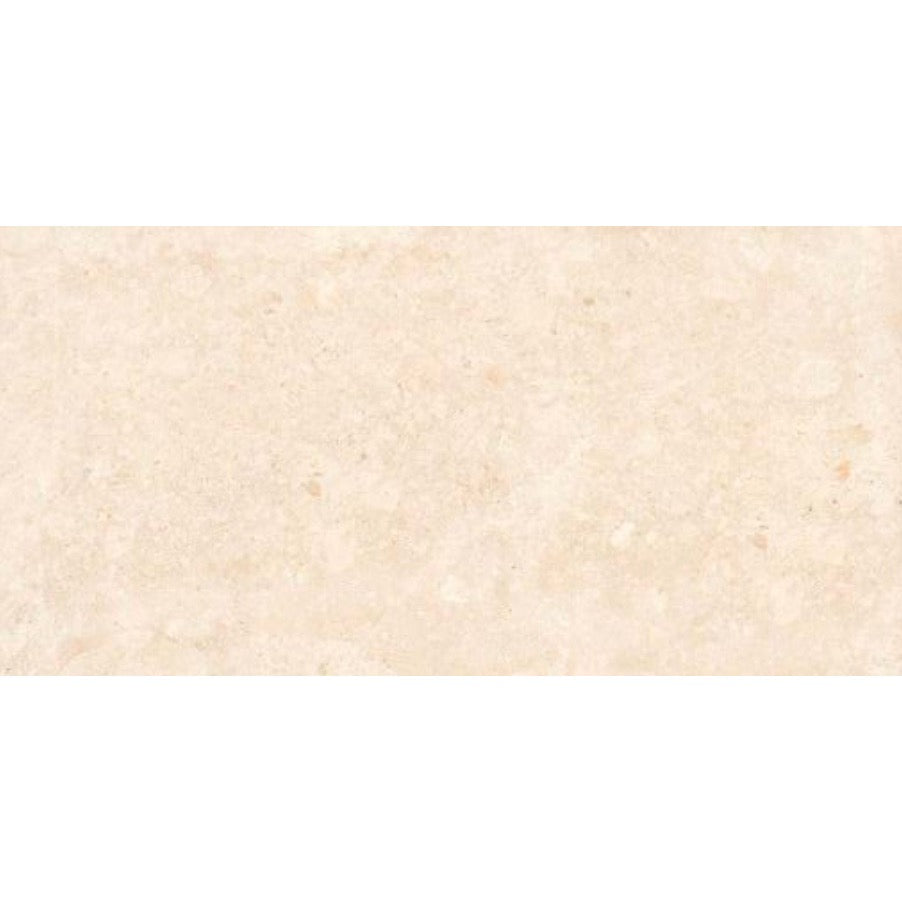Terra Beige Stone Effect Gloss Porcelain Tile 60x120cm warm beige limestone effect tile large format floor tile - tile face