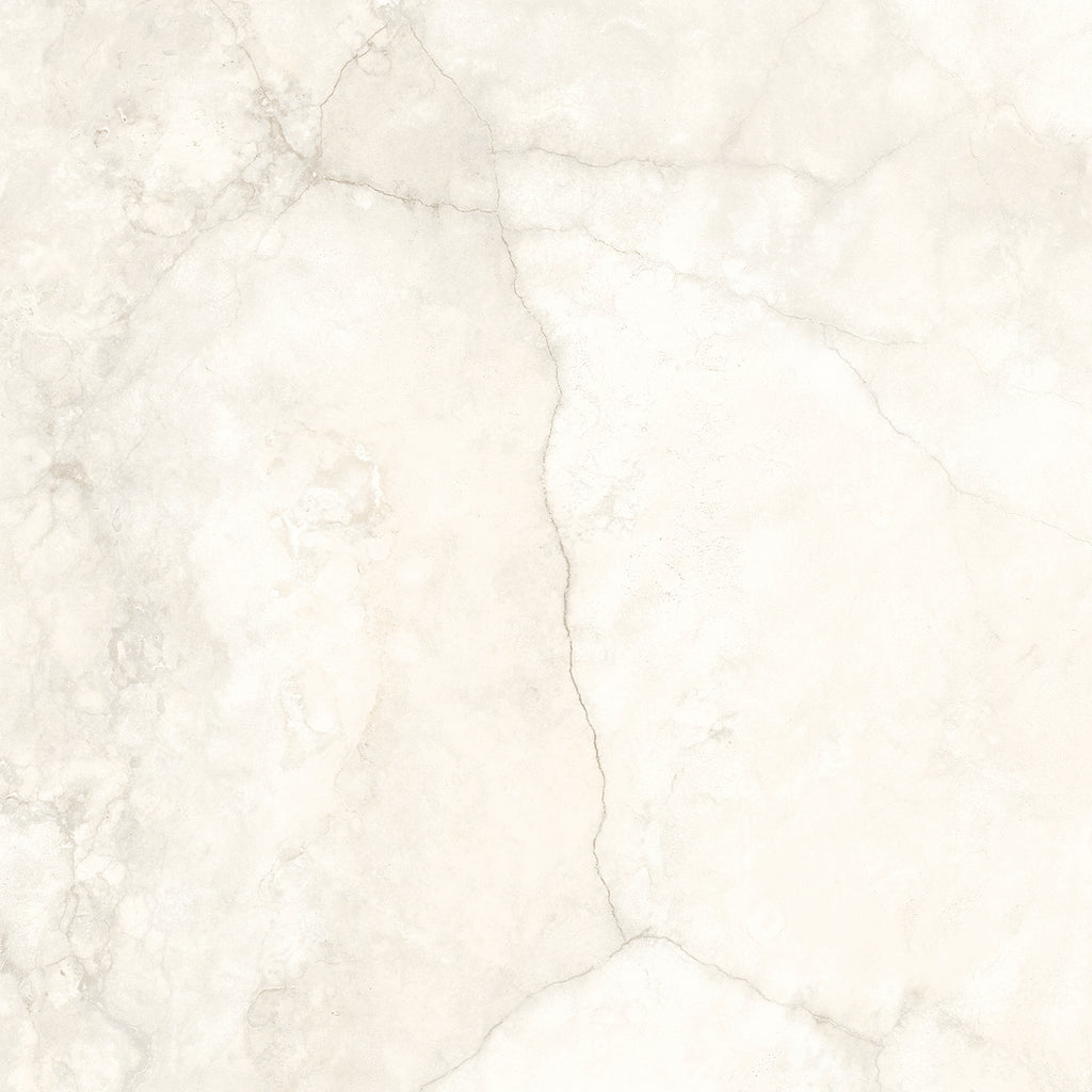 Titan Ivory Polished Marble-Effect Porcelain Tile