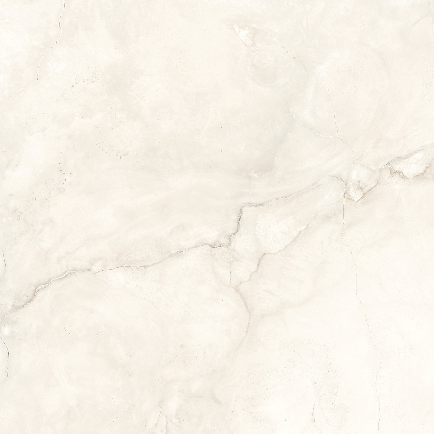 Titan Ivory Polished Marble-Effect Porcelain Tile