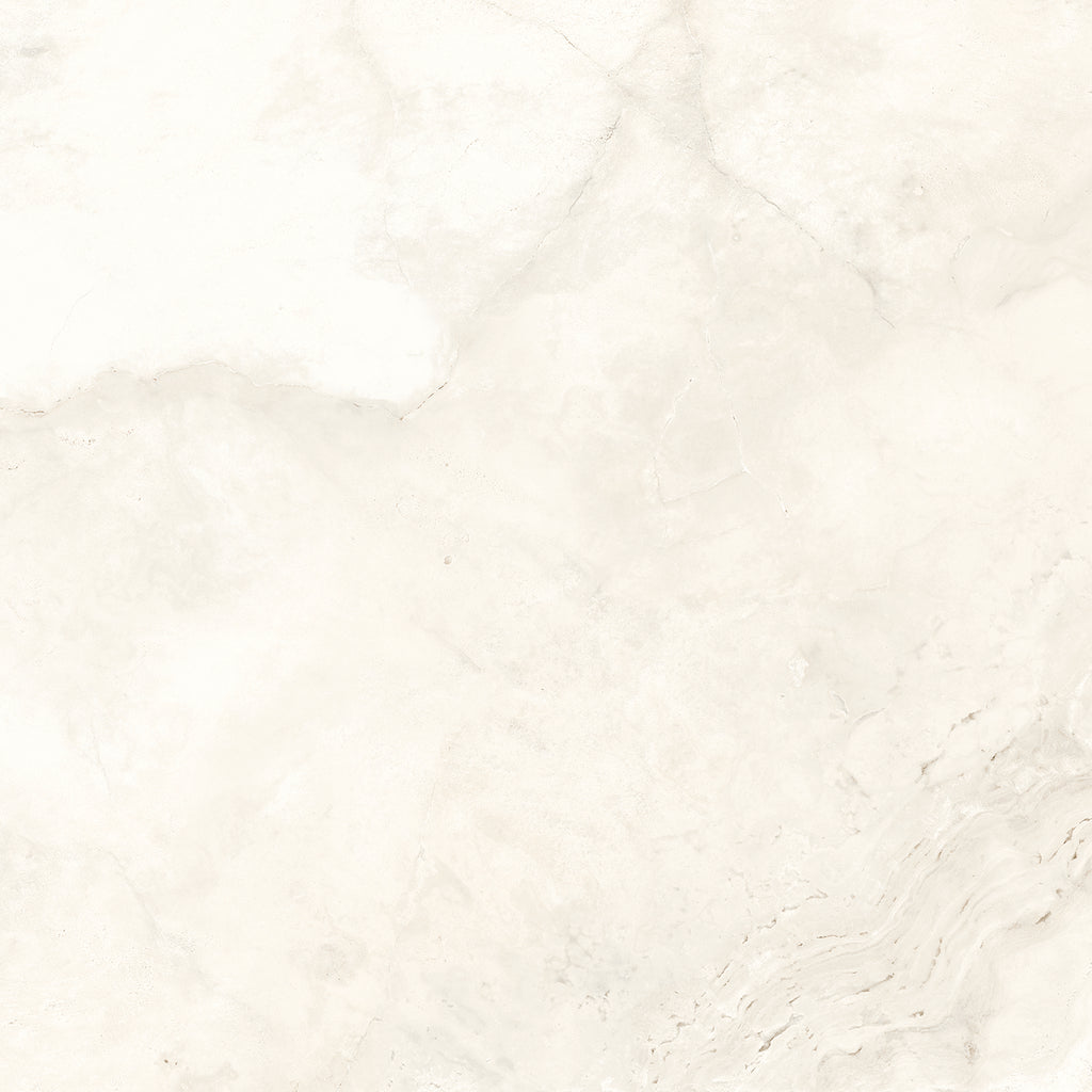Titan Ivory Polished Marble-Effect Porcelain Tile