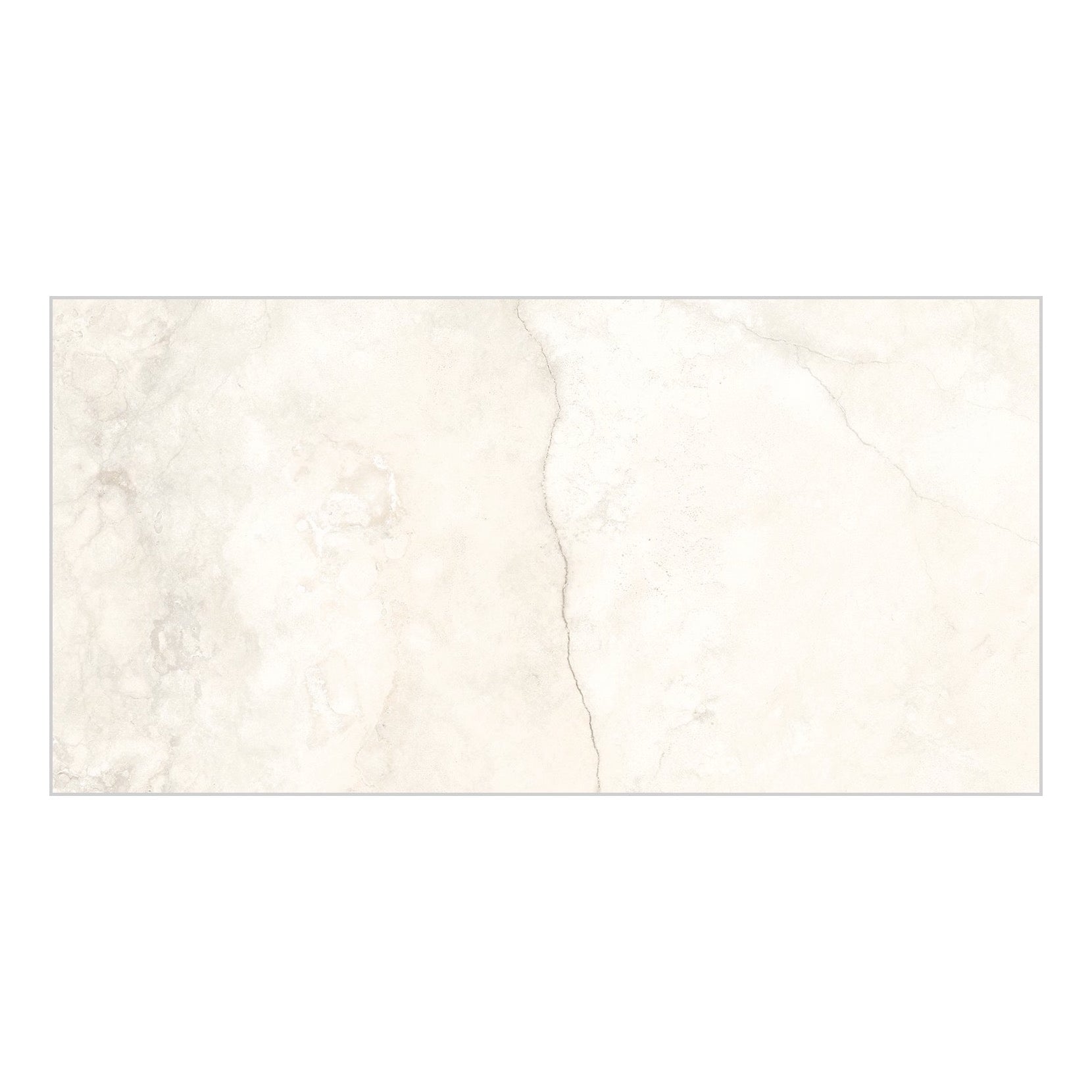 Titan Ivory Polished Marble-Effect Porcelain Tile — tile face