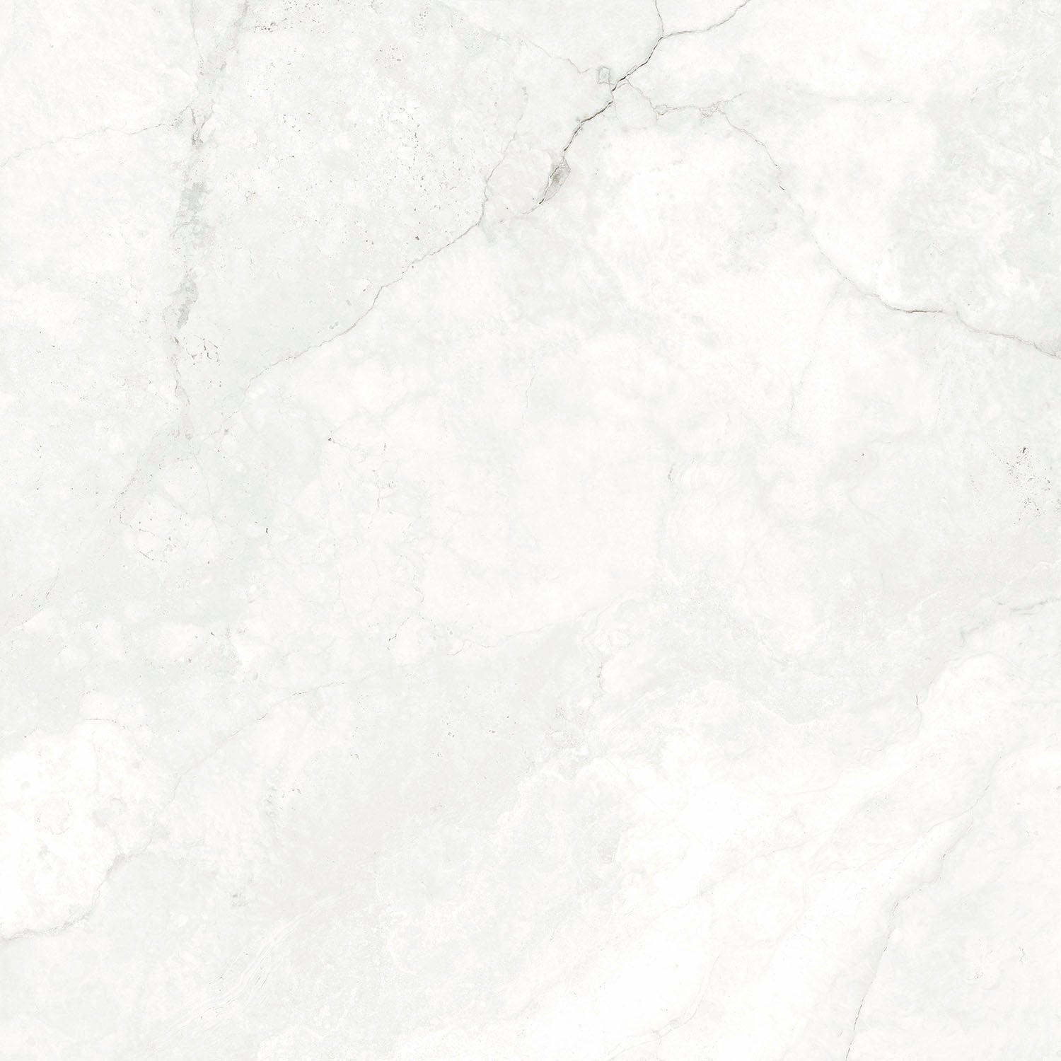 Titan White Polished Marble-Effect Porcelain Tile