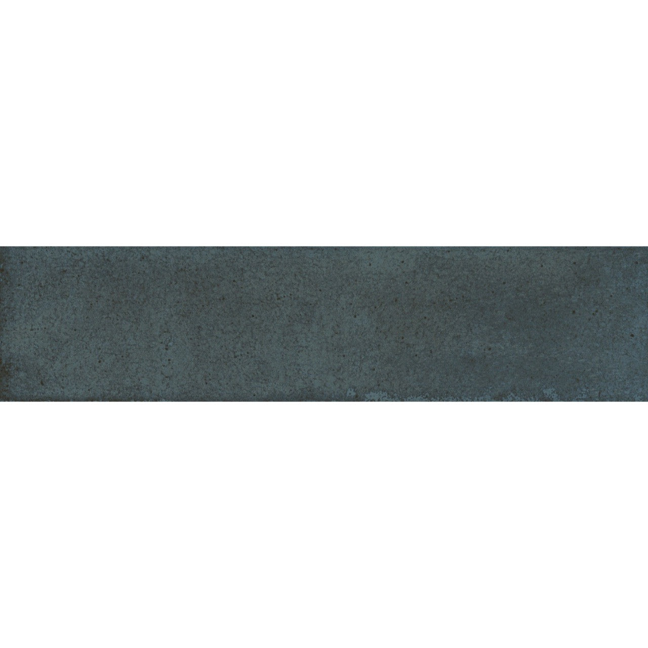 Detailed tile image of Urban Blue Glossy Metro Wall Tile with handcrafted finish and tonal variation in dark blue.