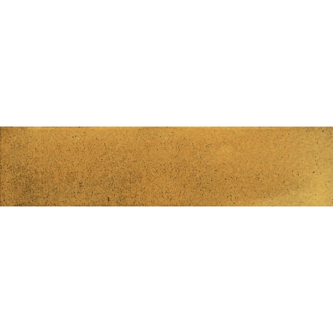 Detailed close-up of Urban Yellow Glossy Metro Tile showing honey-yellow tones, handcrafted texture and light surface speckling.
