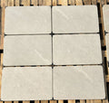 White yorkstone effect porcelain patio slabs 900x600mm close-up