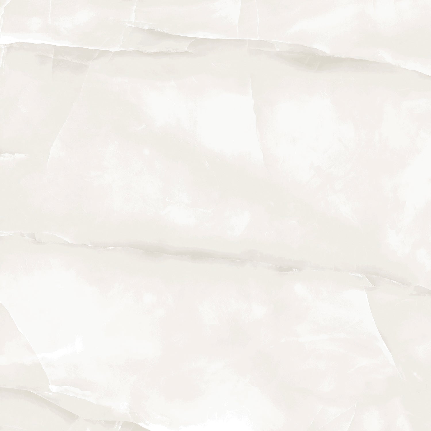 Zen White Polished Onyx-Effect Porcelain Tile